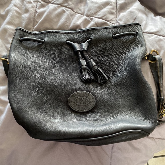 Vintage Dooney and Bourke bucket black purse drawstring - Picture 5 of 16